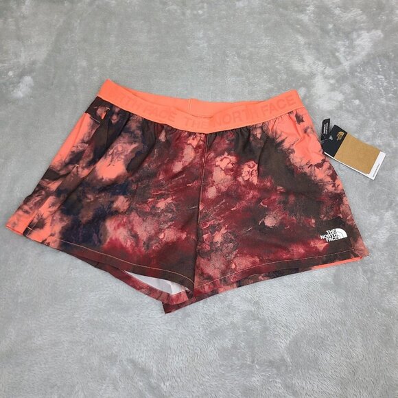 The North Face Printed NF0A7QLM987 Wander Shorts Women's Coral Polyester‎ Size L - Picture 1 of 10